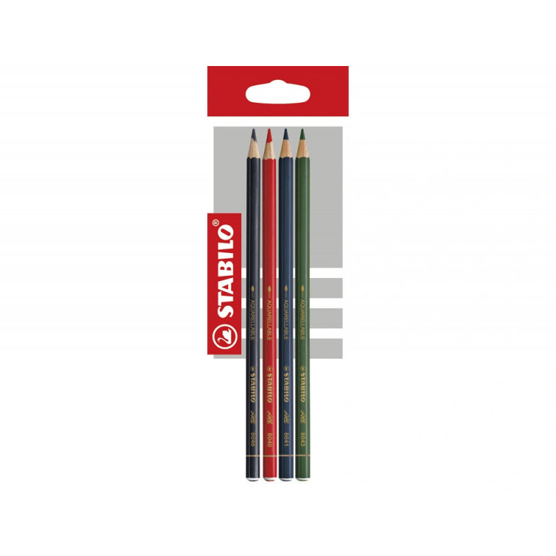 Crayon couleur stabilo multi-surfaces all mine grasse aquarellable coloris assortis ecopack 4 unites