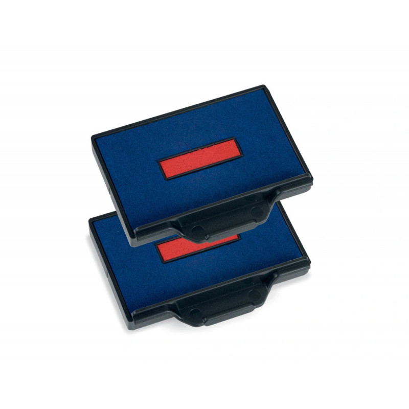 Cassette encrage trodat 6/56 pour tampon encreur printy coloris bleu/rouge pack 2 unites