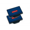 Cassette encrage trodat 6/56 pour tampon encreur printy coloris bleu/rouge pack 2 unites