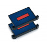 Cassette encrage trodat 6/4750 pour tampon encreur printy coloris bleu/rouge pack 2 unites