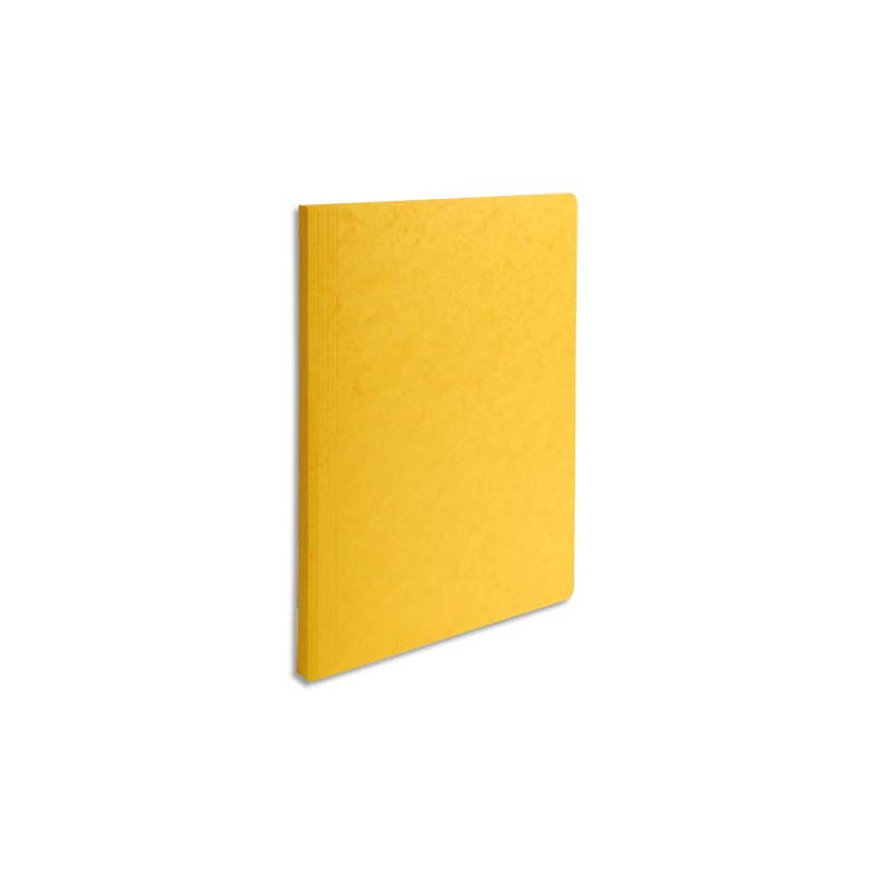 EXACOMPTA Chemise LUSTRO dos rainé de 1,5 à 3,5 cm. Carte lustrée 5/10e, 400 gr coloris Jaune