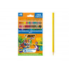 Crayon couleur bic kids smooth coloris assortis etui 48 unites