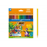 Crayon couleur bic kids smooth coloris assortis etui 24 unites
