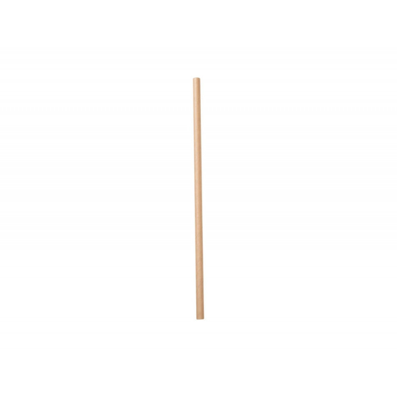 Paille carton kraft 4 plis diam. 6mm 19,7cm lot 500 unites