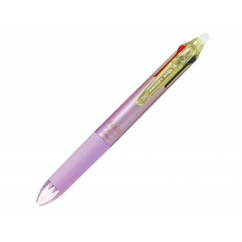 Roller pilot frixion ball 4 colors encre gel pointe fine corps degrade coloris violet