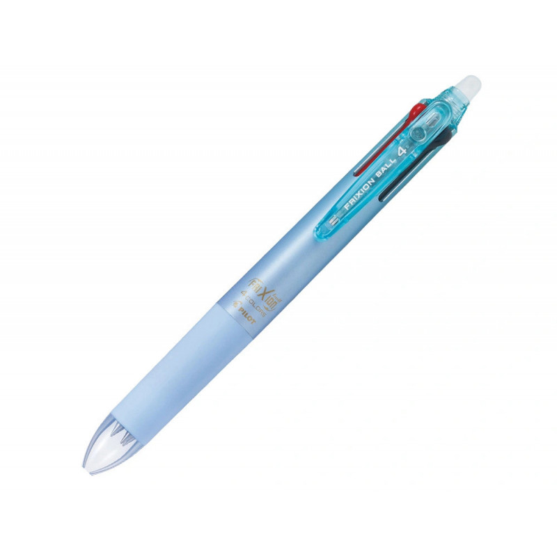 Roller pilot frixion ball 4 colors encre gel pointe fine corps degrade coloris bleu