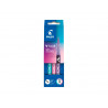 Roller pilot v-ball 05 pointe conique fine retractable encre liquide coloris assortis pochette 3 unites