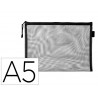 Pochette zip liderpapel a5 multiusage fermeture eclair polyester transpirable coloris noir