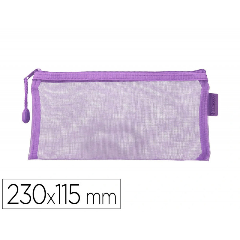 Pochette zip liderpapel multiusage format ticket 230x115mm fermeture eclair polyester transpirable