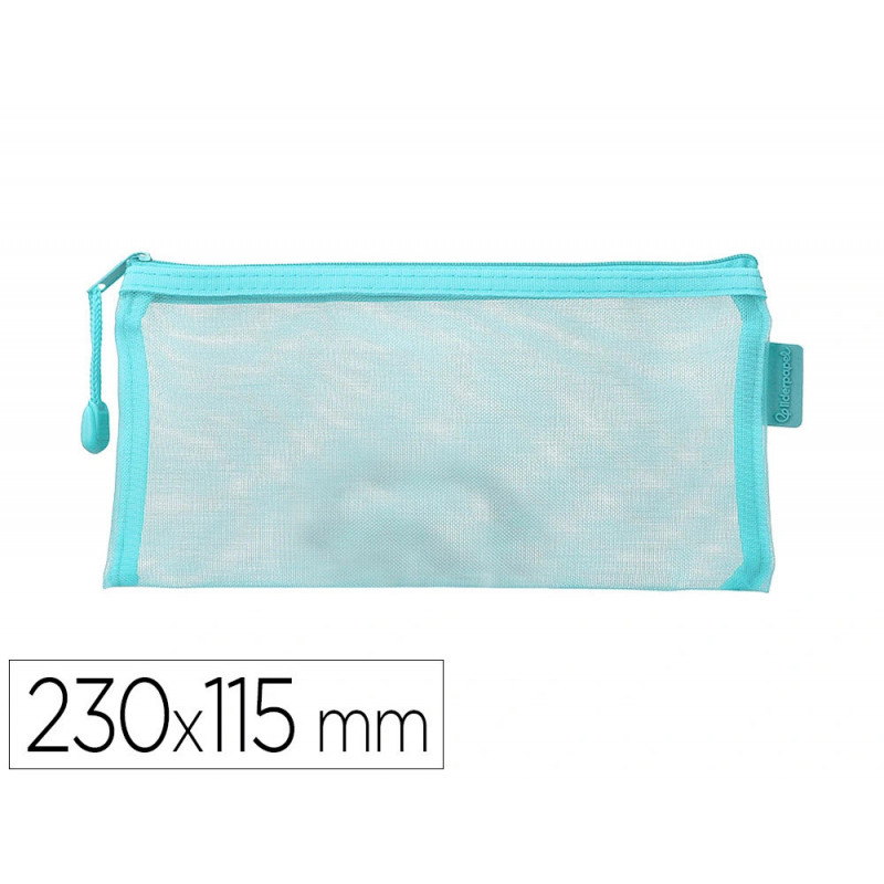 Pochette zip liderpapel multiusage format ticket 230x115mm fermeture eclair polyester transpirable