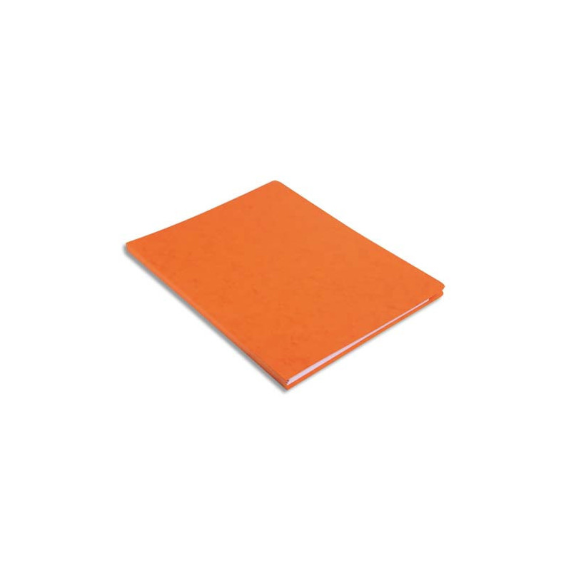 EXACOMPTA Chemise LUSTRO dos rainé de 1,5 à 3,5 cm. Carte lustrée 5/10e 400 gr coloris Orange