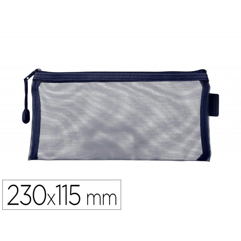 Pochette zip liderpapel multiusage format ticket 230x115mm fermeture eclair polyester transpirable