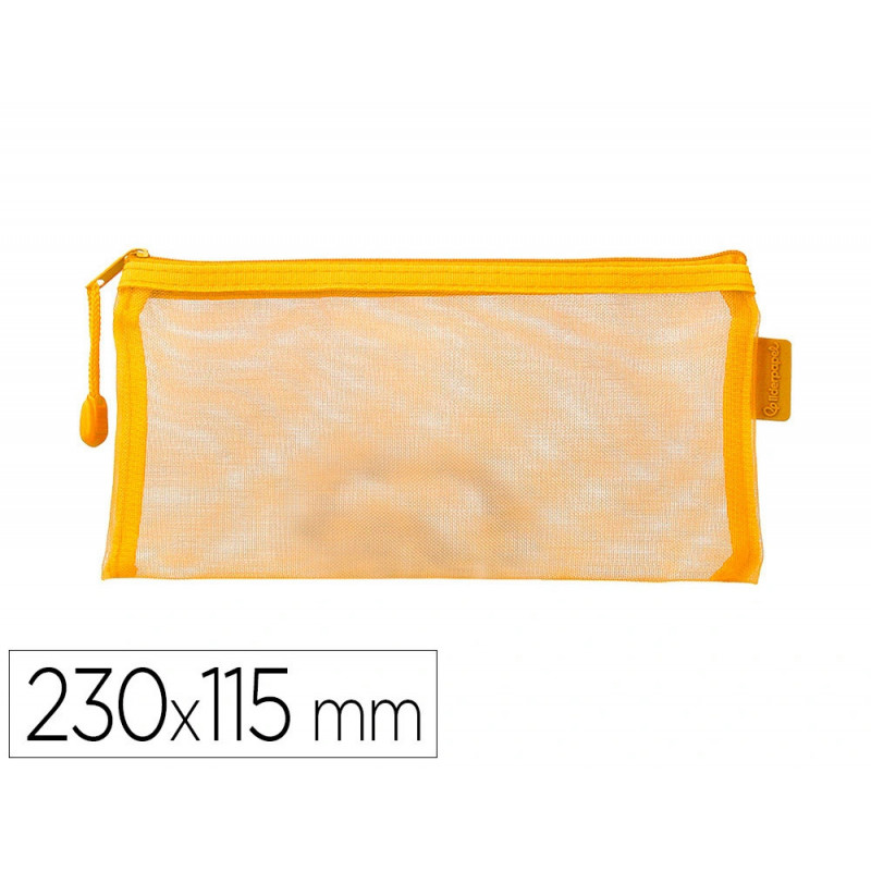 Pochette zip liderpapel multiusage format ticket 230x115mm fermeture eclair polyester transpirable