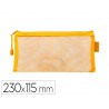Pochette zip liderpapel multiusage format ticket 230x115mm fermeture eclair polyester transpirable