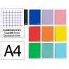 Cahier spirale liderpapel witty a4 couverture rigide 120 feuilles 90g/m2 5x5mm 4 trous perfores coloris