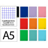 Cahier spirale liderpapel a5 serie smart couverture cartonnee souple 80f 75g/m2 5x5mm double marge 6 trous