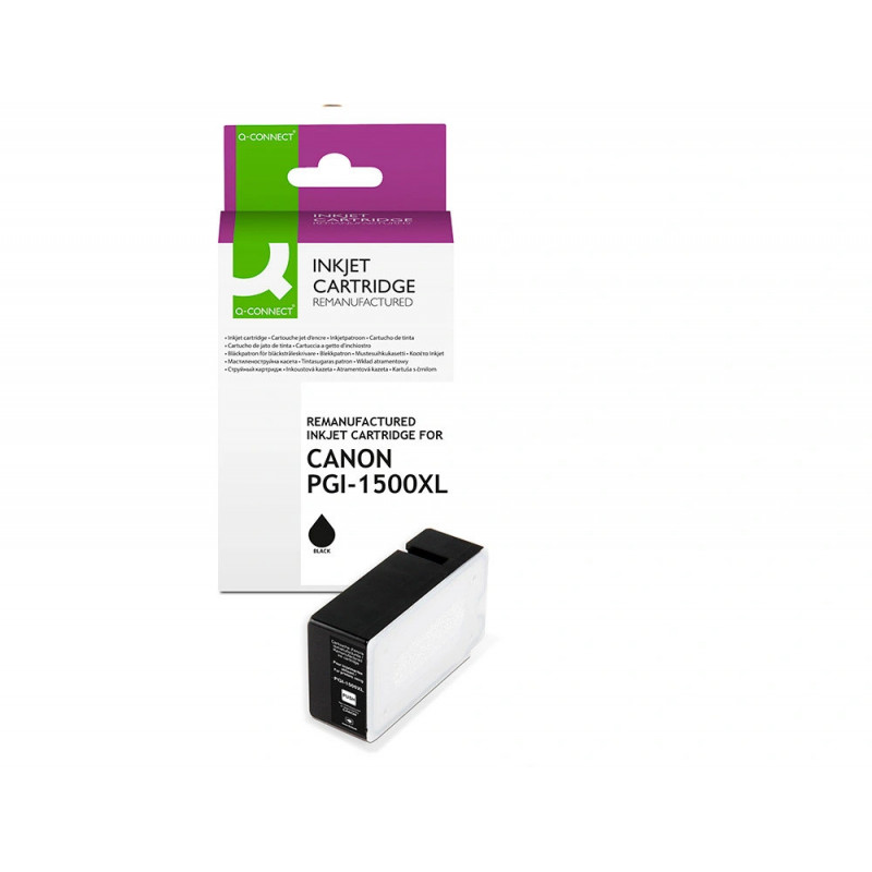 Cartouche q-connect jet d'encre compatible canon pgi-1500xl 1400p coloris noir