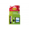 Languette adhesive command accroche-tableau taille m coloris noir boite 8 unites