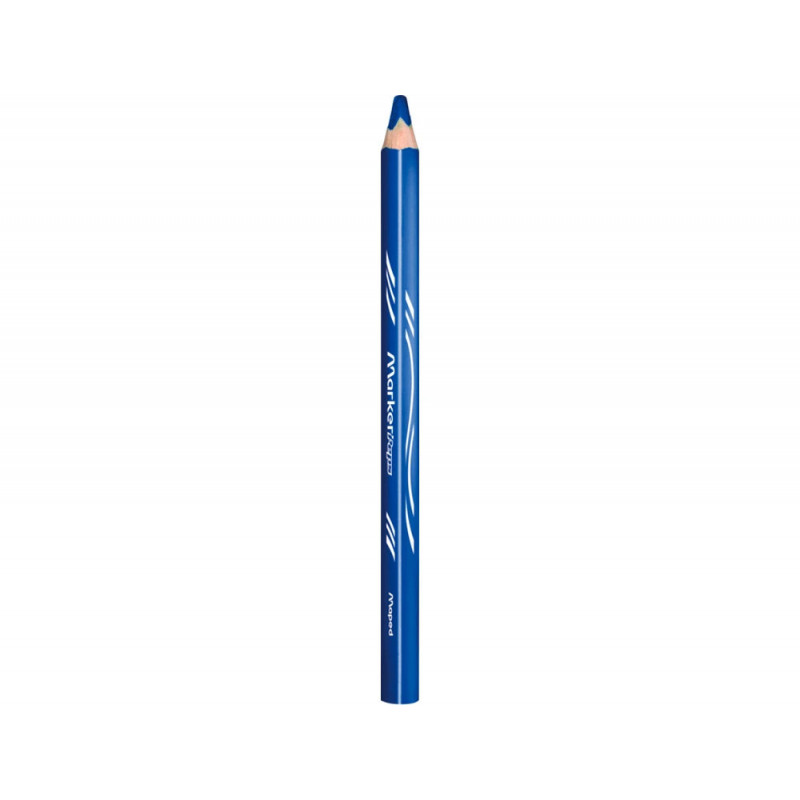Crayon ardoise maped marker'peps bois effacable a sec coloris bleu