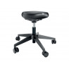 Tabouret leitz ergo siege confortable forme triangulaire hauteur reglable 46-59cm 5 roues coloris noir