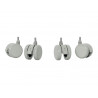 Roulette leitz pour bureau electrique compact assis-debout coloris blanc pack 4 unites