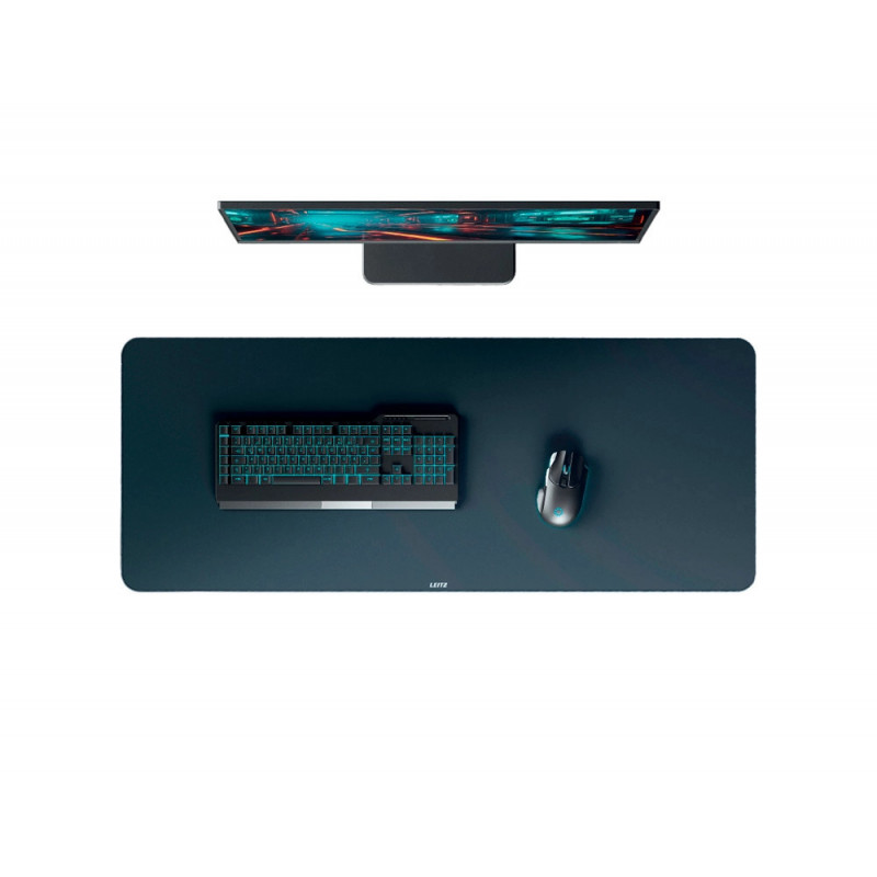 Tapis de bureau leitz xl antiderapant coins arrondis dim 100x40cm coloris noir mat
