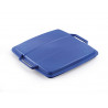 Couvercle durable poubelle durabin capacite 90l carre avec poignee coloris bleu