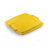 Couvercle durable poubelle durabin capacite 90l carre avec poignee coloris jaune