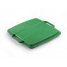 Couvercle durable poubelle durabin capacite 90l carre avec poignee coloris vert