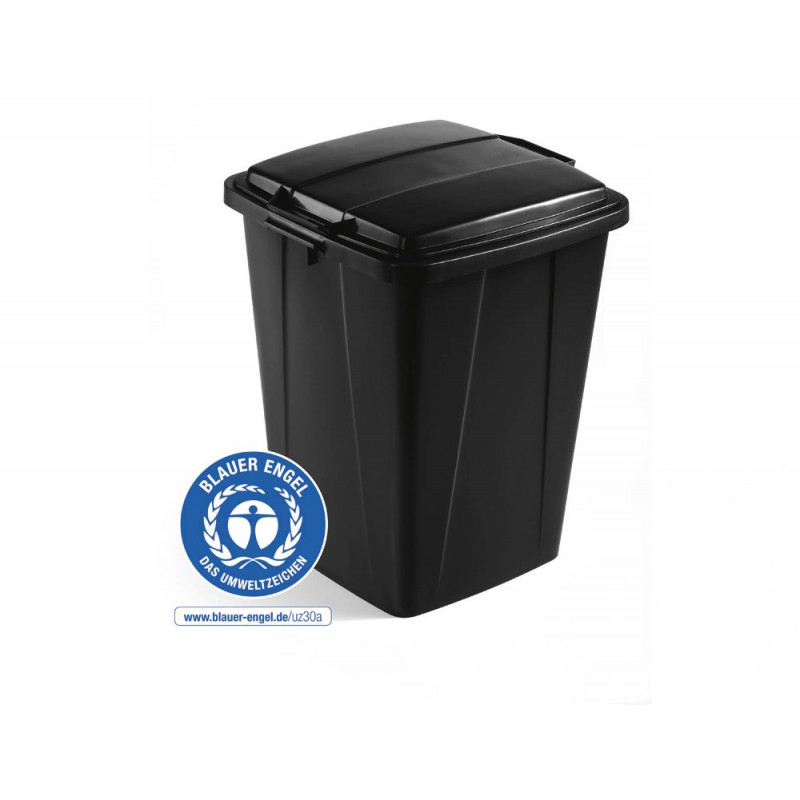 Conteneur a dechets durable durabin eco carre capacite 90l coloris noir