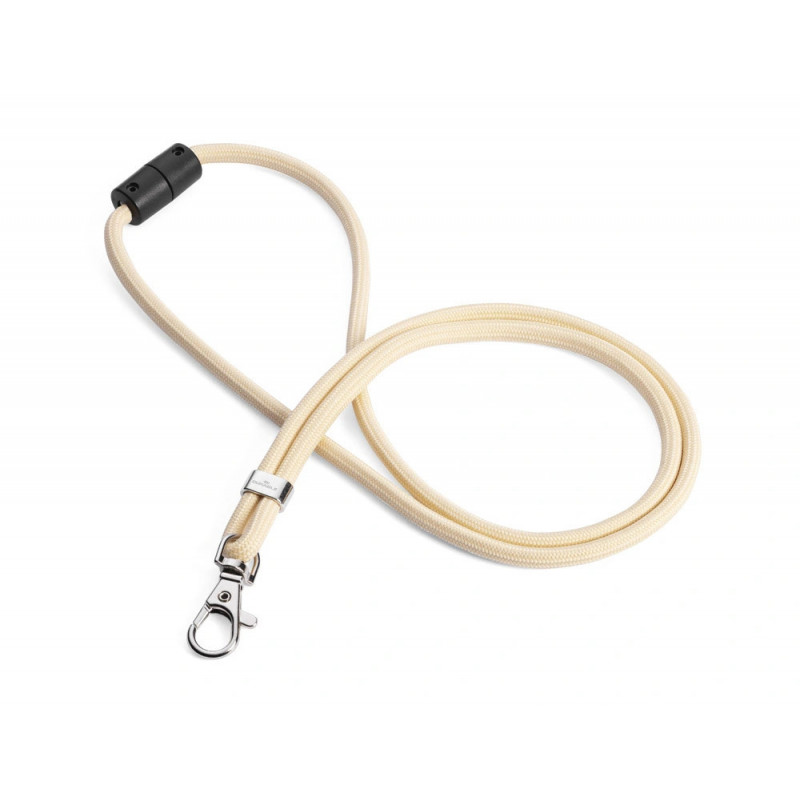 Cordon textile durable recycle fermeture securite 46cm coloris beige