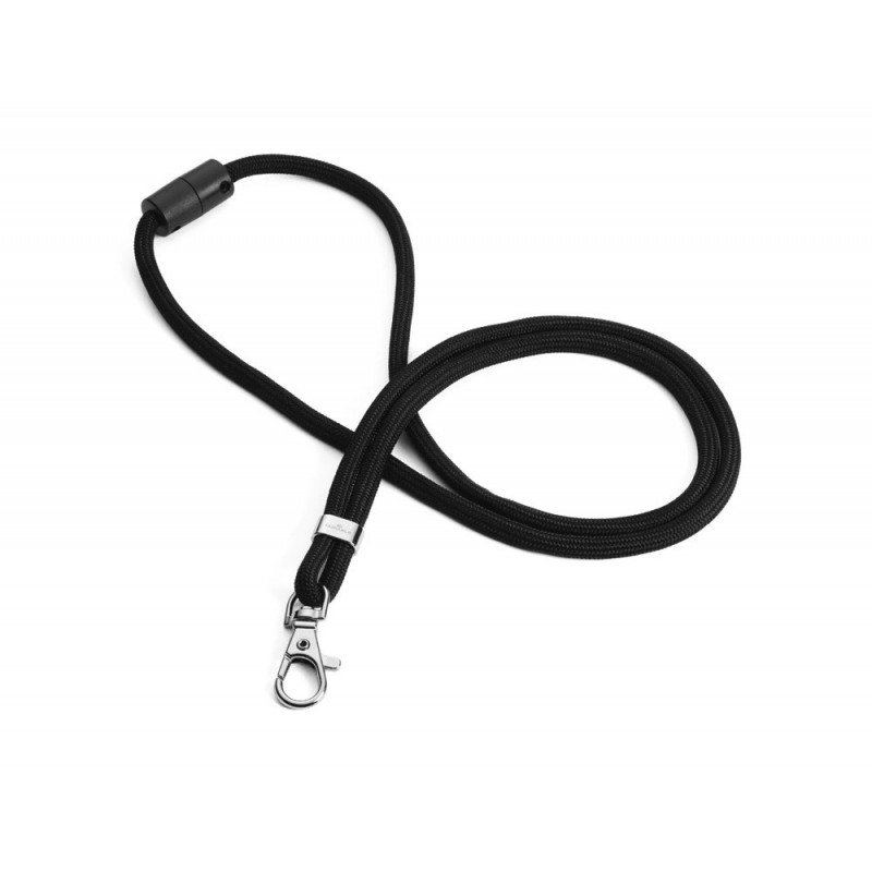 Cordon textile durable recycle fermeture securite 46cm coloris noir
