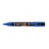 Marqueur posca pc5br peinture base eau inodore tout support pointe moyenne brush coloris bleu fonce