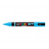 Marqueur posca pc5br peinture base eau inodore tout support pointe moyenne brush coloris bleu clair