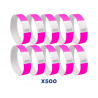 Bracelet avery papier indechirable matiere tyvek largeur 19mm coloris rose fluo 500 unites