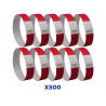 Bracelet avery papier indechirable matiere tyvek largeur 19mm coloris rouge fluo 500 unites