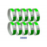 Bracelet avery papier indechirable matiere tyvek largeur 19mm coloris vert fluo 500 unites