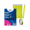 Bracelet avery papier indechirable matiere tyvek largeur 19mm coloris jaune fluo 500 unites