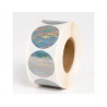 Etiquette autocollante avery holographique void avec transfert ronde diam. 37mm rouleau 1000 unites