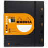 RHODIA Cahier rechargeable EXABOOK spirale 160 pages 90g 5x5 16x21cm Couverture polypro Noire