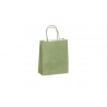 Sac kraft 90g/m2 poignees torsadees 180x80x220mm coloris vert amande