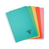 Cahier clairefontaine reliure integrale linicolor essence aa 21x29,7cm couverture pp 5x5 90g 100p assortiment