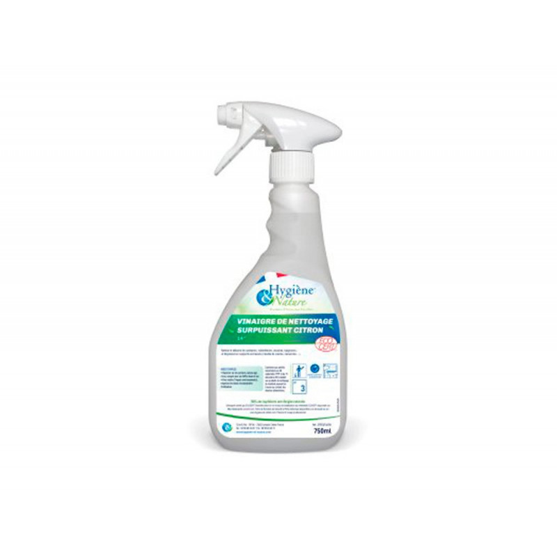Vinaigre de nettoyage hygiene & nature surpuissant citron ecocert flacon 750ml