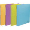 Classeur exacompta pop'nco 4 anneaux 15mm pp a4 25x32cm capacite 140 feuilles coloris assortis