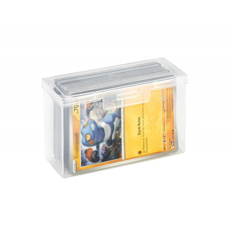 Boite viquel pour carte a collectionner pp capacite 110 cartes incolore