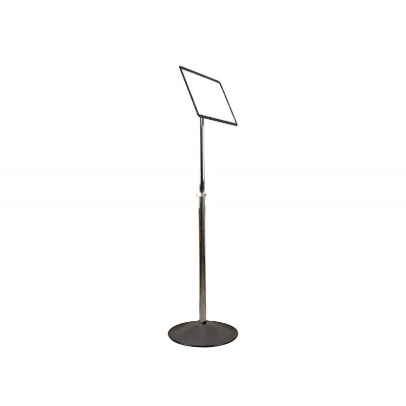 Presentoir sur pied tarifold magneto support metal hauteur 63 a 115cm coloris noir