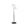 Presentoir sur pied tarifold magneto support metal hauteur 63 a 115cm coloris noir