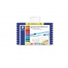 Stylo-surligneur staedtler 3620 double pointe biseautee/pinceau coloris assortis set 10 unites