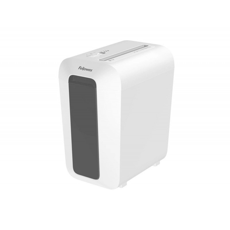Destructeur fellowes lx65 coupe croisee 4x40mm 10f securite p-4 corbeille 22l coloris blanc