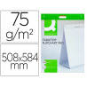 Bloc conference q-connect lisse autoadhesif pour bureau 20f papier blanc 75g/m2 508x584mm